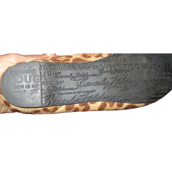 Beverly Feldman Leopard print hair calf leather slip on flats size 10 - Picture 5 of 9